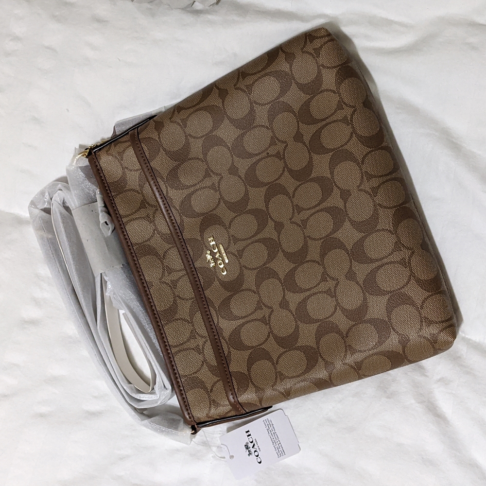 COACH File Crossbody Bag Signature Canvass